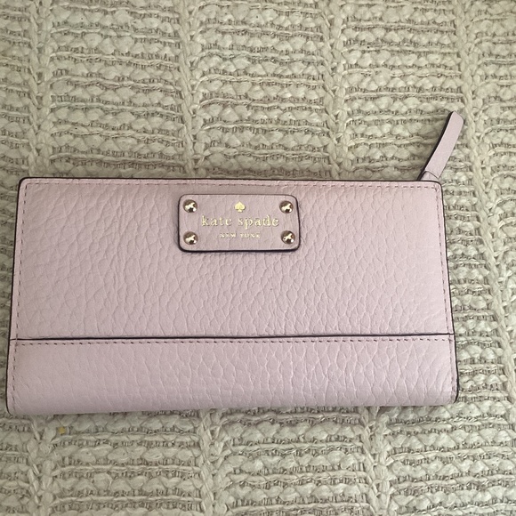 NWT Kate Spade BAY STREET Stacy LeatherWallet PINK BLUSH